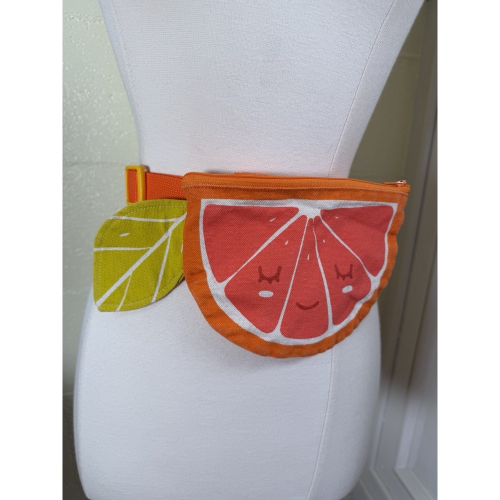 Lovelane Citrus Slice Waist Bag Kids Belt Bag Orange Fruit Canvas Fanny Pack